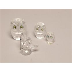 Four Swarovski Crystal Figures