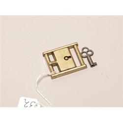 Antique Gilt Brass Chastity Belt Buckle