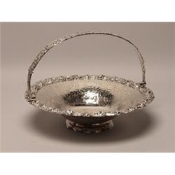 Late Georgian Handled Sheffield Basket 