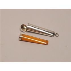 Antique Parcel Gilt Cigar Case & Holder