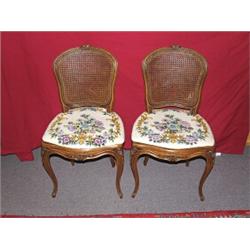 Pr French Early 19th C Carved Chairs