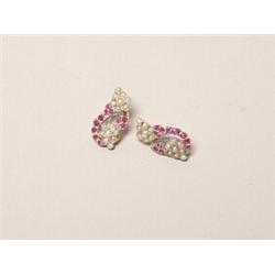 Pr Antique Pearl & ruby Earrings