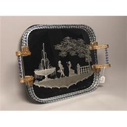 Murano Glass 2 Handled Tray