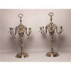 Pair of Silver Plated Candelabra C.1900
