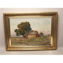19th C. oil on Canvas Signed Martin Gorheist?
