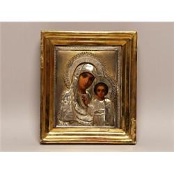 Antique Russian Gilt Hallmarked Icon