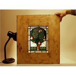 Pear Tree Stained Glass Panel 