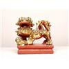 Image 1 : Carved Gilt & Painted Foo Dog C.1880