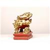Image 2 : Carved Gilt & Painted Foo Dog C.1880