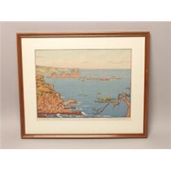 Toshi Yoshida Woodblock Print Irozaki