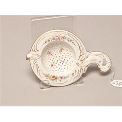 Dresden Hand Painted Porcelain Strainer