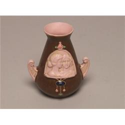 19th C. Ceramic Jewelled Cameo Vase