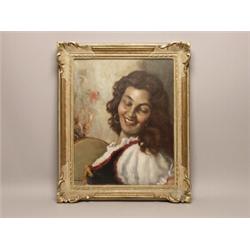 Valentino Valentini Italian Oil On Canvas