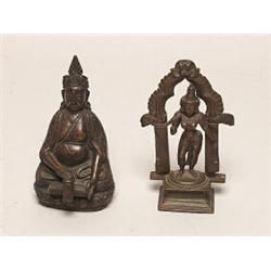 Two Antique Bronze Far Eastern Figures