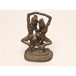 Antique Nepalese Cast Figure of Two Dancers