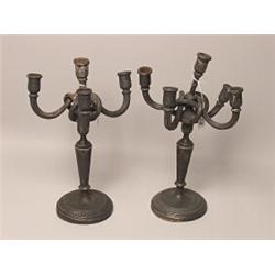 Solid Silver Pair Candelabrum 1.7 Kilos