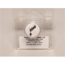 Sapphire  Fire Blue Navy  1.65 ct
