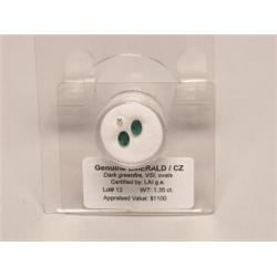 Emerald  Dark Green  1.35 ct