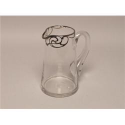 Silver Overlay Crystal Pitcher 