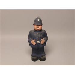 Painted Papier Mache and Canvas Bobby