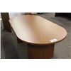 Image 1 : LIGHT CHERRY 6' CONFERENCE TABLE AND MATCHING 4' WALL MOUNT PRESENTATION BOARD
