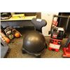 Image 1 : BLACK FITNESS BALL CHAIR W/ BACK REST, AND 2 PORTABLE DESK FANS