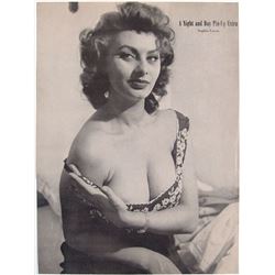 1958 Night & Day Risque Cover - Big SOPHIA LOREN Pin-Up