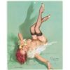 Image 1 : Vintage 1961 Pin-Up ELVGREN Redhead Is THE RIGHT NUMBER