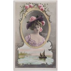 French Reutlinger Hand Tinted Photo Postcard MANON LOTI