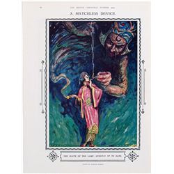 Antique Print SKETCH CHRISTMAS NUMBER Slave of the Lamp