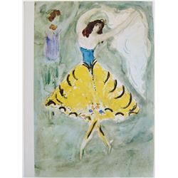 Vintage Chagall Print ALEKO: SKETCH FOR THE DANCE