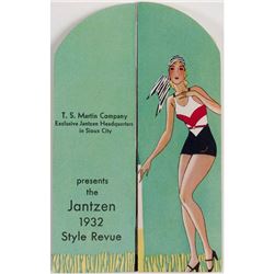 Vintage 1932 JANTZEN SWIMWEAR Folding Advertising Piece