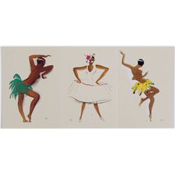 Folding Postcard Nude JOSEPHINE BAKER Tumulte Noir Art