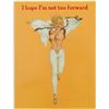 Vintage 1971 VARGAS Greeting Card - Not Too Forward