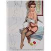 1964 FRITZ WILLIS Risque Pin-Up Calendar Page - Brown & Bigelow