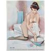 Image 1 : 1966 FRITZ WILLIS Nude Pin-Up Calendar Page - Brown & Bigelow