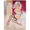 Image 1 : 1966 FRITZ WILLIS Topless Pin-Up Calendar Page - Brown & Bigelow