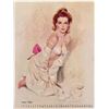 Image 1 : 1966 FRITZ WILLIS Risque Pin-Up Calendar Page - Brown & Bigelow