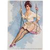 Image 1 : 1965 FRITZ WILLIS Risque Pin-Up Calendar Page - Brown & Bigelow