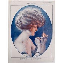 1921 LA VIE PARISIENNE Deco Print JACK-O'-LANTERN GIRL