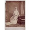 Image 1 : Large c1880 Antique Cabinet Card - Woman in White