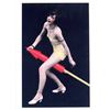 Image 1 : SKY RIDER Postcard 1930 Burlesque Girl With Firecracker