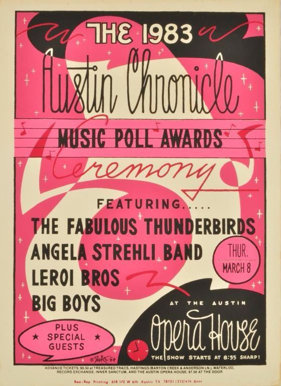 1983 Austin Chronicle Music Awards #2 Poster 1983 Austin Chronicle Music Awards #2 Poster