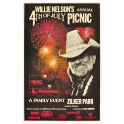 Willie Nelson's 4th Of July Picnic Poster 1990