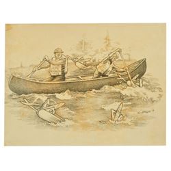 Jim Franklin Swiss Army Canoe Original