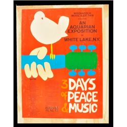 Original Woodstock Concert Poster