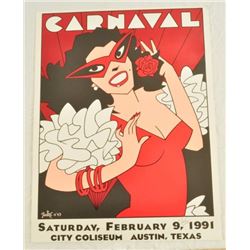 1991 Austin Carnaval Signed Poster