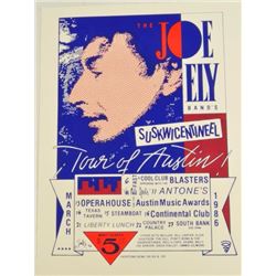 1986 Joe Ely Suskwicentineel Austin Concert Poster