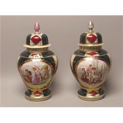 Pr Antique Dresden Urns