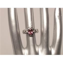 14K White Gold Ring Set With Tourmaline